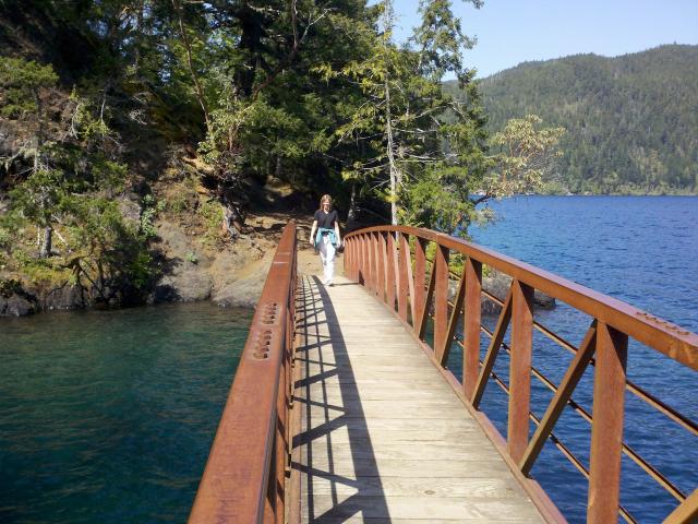 Bridge on Lake Crescent trail reduced
